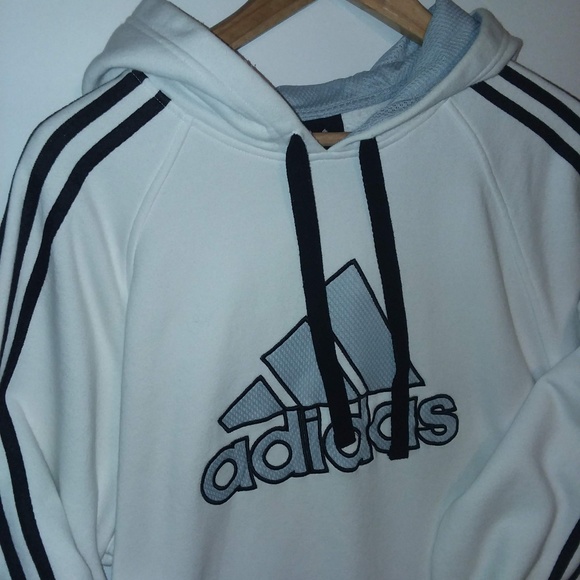 adidas Other - Adidas Men's White & Black Hoodie Sz L